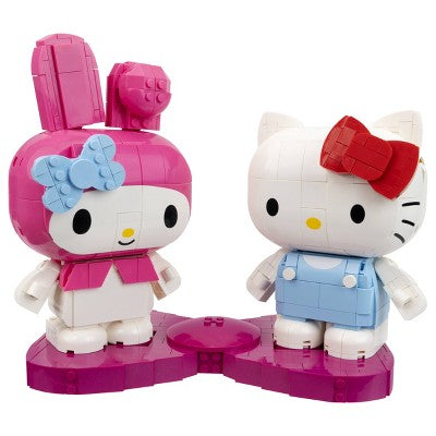BLDR Deluxe Large-Form Buildable Character - Hello Kitty & My Melody: 742-Piece Plastic Set for Creative Thinking