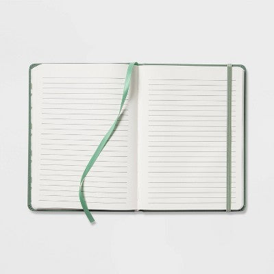 240 Sheet College Ruled Journal 7.75"x5.5" Green Linen - Threshold: Dark Green Hard Cover, Acid-Free, Rounded Corners