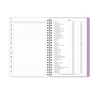 Blue Sky 5"x8" 2025-2026 Weekly/Monthly Wirebound Planner Butterfly Confetti Lavender