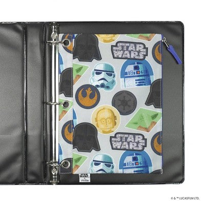 Yoobi Single Zip Binder Pencil Pouch Star Wars Graphic Patches