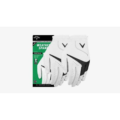 Callaway Adult Weather Spann Golf Glove 2pk - M/L