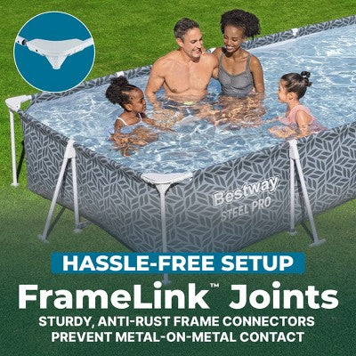 Bestway Steel Pro 12' x 6'7" x 26" Rectangle Above Ground Outdoor Swimming Pool (LOCAL PICKUP ONLY)