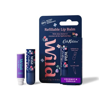 Wild Cosmetics Floral Lip Balm Starter Kit - Coconut & Vanilla - 0.15oz: Moisturizing, Clear, 1 Pack, Balm