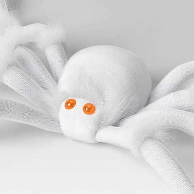 20" Plush White Glow Under Black Light Spider Halloween Decorative Prop - Hyde and EEK! Boutique