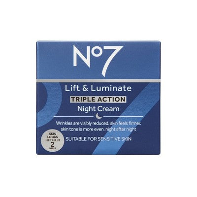 No7 Lift & Luminate Triple Action Night Cream - 1.69 fl oz