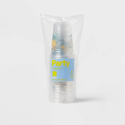 Disposable Clear Cups - Floral - 18oz/30ct - up&up