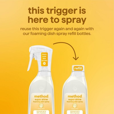Method Super Shine Foaming Dish Spray Powered By Enzymes Coastal Citrus - 16oz