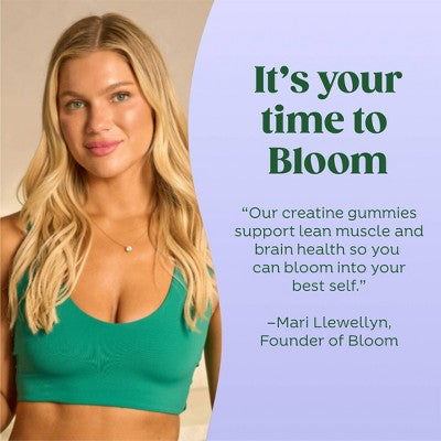BLOOM NUTRITION Creatine Monohydrate Gummies - Orange Squeeze - 36ct/12 Servings
