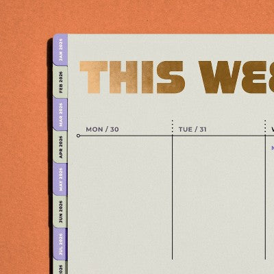Knock Knock 11"x8.5" 2026-2027 Weekly Desktop Calendar This Week