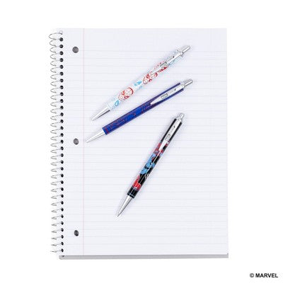 Yoobi Marvel Ballpoint Pen 3pk Retractable Set Spider-Man, School Supplies