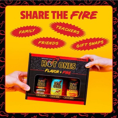 Hot Ones Flavor + Fire Hot Sauce Trio Pack Gift Set - 15oz/3ct