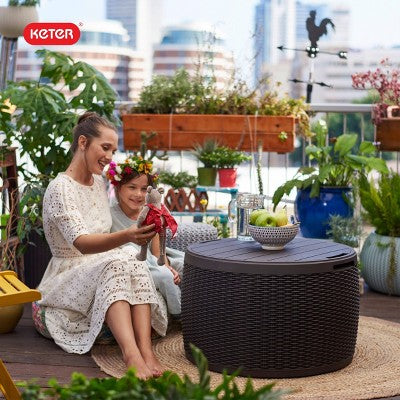 Keter 37gal Circa Wood Deck Box Brown (LOCAL PICKUP ONLY)