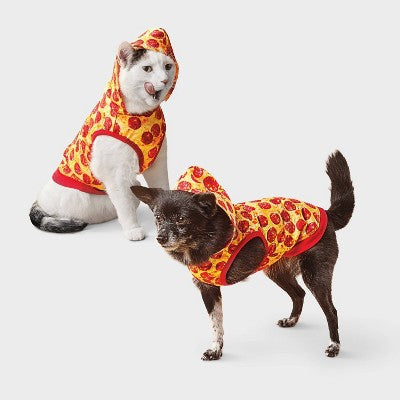 Pizza Dog and Cat Hoodie - Boots & Barkley XS