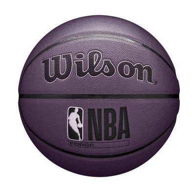Wilson Size 7 NBA Forge Basketball - Purple: Composite Shell, Butyl Bladder