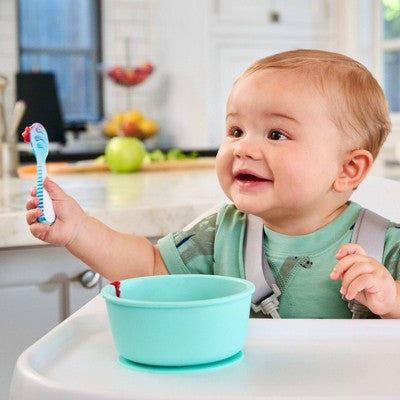 Munchkin Gentle Dip Self-Feeding Spoons - Blue/Mint - 3pk