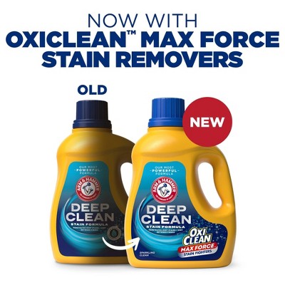 Arm & Hammer Plus OxiClean Max Force Deep Clean Stain Sparkling Clean Liquid Detergent 50 Loads - 75oz