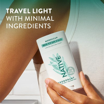 Native Limited Edition Aluminum-Free and Residue-Free Global Flavors Deodorant - Moroccan Mountain Sage - 2.65 fl oz