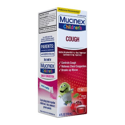 Mucinex Children's Cough Medicine - Cherry Liquid - 4 fl oz
