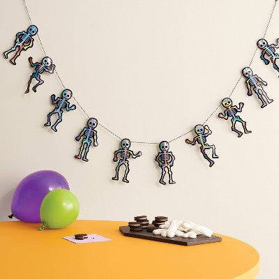 6' Halloween Skeleton Paper Garland Party Banners - Spritz