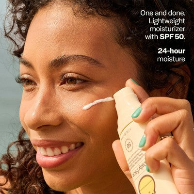 Sun Bum Daily Face Liquid Lotion Sunscreen - SPF 50 - 1.7 fl oz: No Fragrance, Oil-Free, Paraben-Free, Coconut Scent