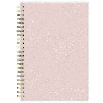 Blue Sky 5"x8" 2025-2026 Weekly/Monthly Wirebound Planner Frosted Glitter Sorbet Pink