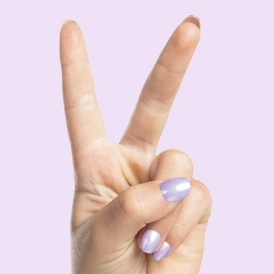 Olive & June Kids' Press-On - XS/S - La La Lavender Chrome - 28ct