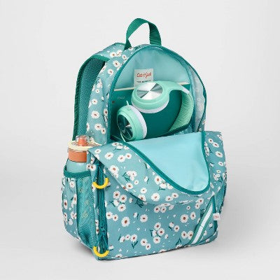 Kids' 17" Everyday Classic Backpack - Cat & Jack Mint Daisy: Floral Design, Ages 5-10