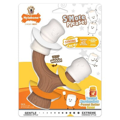 Nylabone 6.5" Marshmallow Giant Stick Strong Chew Dog Toy
