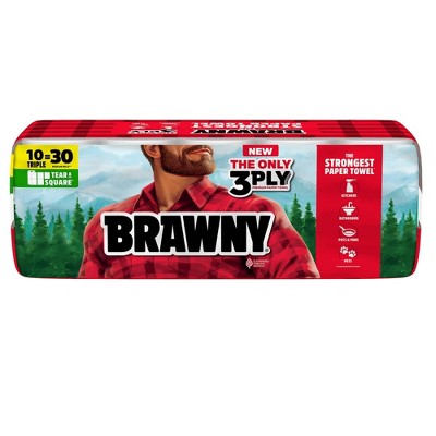Brawny Tear-A-Square 3-Ply Paper Towels - 10 Triple Rolls (LOCAL PICKUP ONLY)