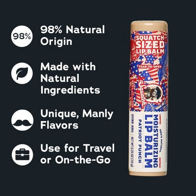 DR. SQUATCH Patriot Punch Americana Lip Balm - 1oz/2pk