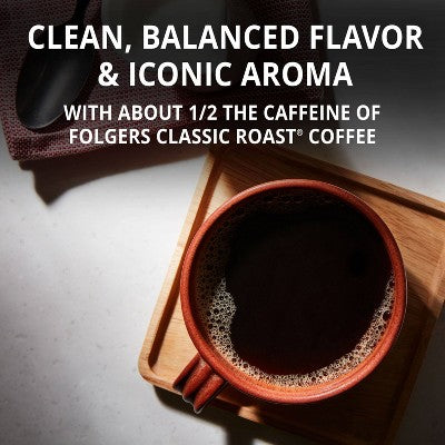 Folgers Half Caff Medium Roast Ground Coffee - 22.6oz