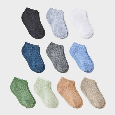 Baby 10pk Low Cut Socks - Cat & Jack 12-24M