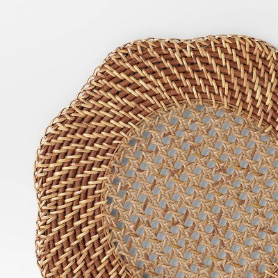 2pk Woven Charger Dark Walnut - Threshold