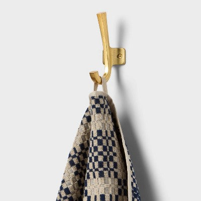 2pk Americana Geo Hand Towels Blue/Tan - Threshold