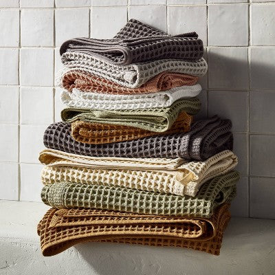Waffle Bath Towel Clay - Casaluna
