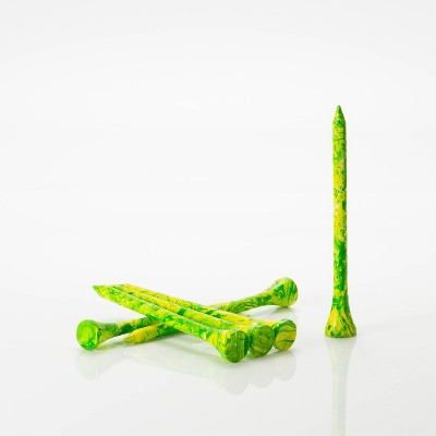 PrideSports 3-1/4" Special Edition Wood Golf Tee - 45pk Yellow/Green