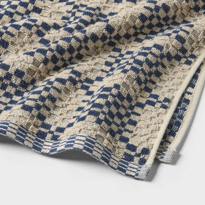 2pk Americana Geo Hand Towels Blue/Tan - Threshold