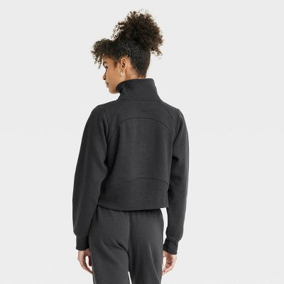 Women's Fleece Sweatshirt - All In Motion Black XL Lightweight
