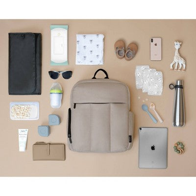 Baby Brezza Quilted Puffer Backpack Diaper Bag - Taupe