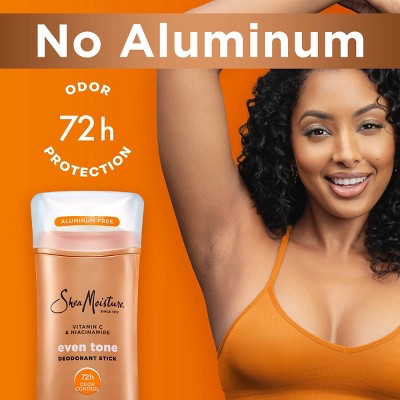 SheaMoisture Solid Deodorant Stick Even Tone - Vitamin C & Niacinamide - Aluminum-Free 2.6oz