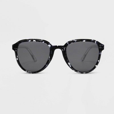 Women's Shiny Plastic Round Sunglasses - Universal Thread Gray