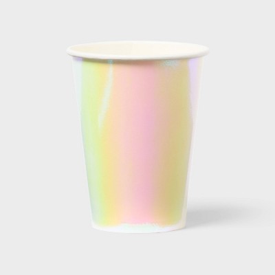 10ct Iridescent Shiny Paper Cups- Spritz