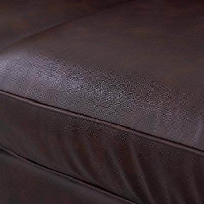 73" Palisades Sofa Chestnut Brown - Serta: Bonded Leather Upholstery, Wood Frame, Seats 2 (LOCAL PICKUP ONLY)