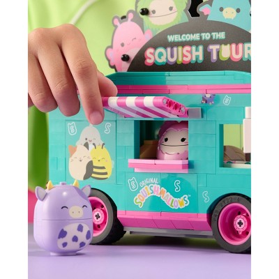 Squishmallows Deluxe Playset & 4_2" Buildable Figures Building Set - Squish Tour Van: Creative Thinking Educational Toy, 788 Pieces