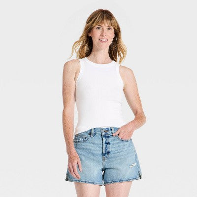 Women's Iconic Crew Tank Top - Universal Thread White M
