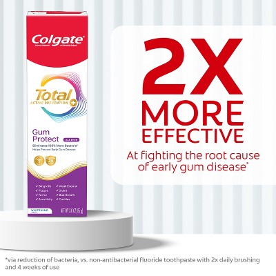Colgate Total Active Prevention Gum Protect Whitening Toothpaste - Mint - 3.0oz