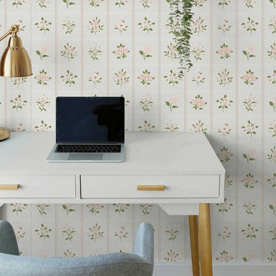 Tempaper & Co. Peel and Stick Wallpaper Cottage Floral (LOCAL PICKUP ONLY)