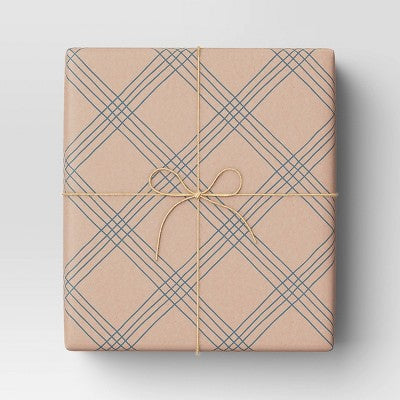 20 sq ft Plaid Christmas Gift Wrap Brown - Wondershop (LOCAL PICKUP ONLY)