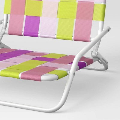 Webstrap Outdoor Portable Beach Sand Chair Pink - Sun Squad (LOCAL PICKUP ONLY)