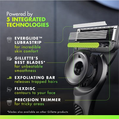 GilletteLabs Value Pack Razor Handle + 5 Blade Refills